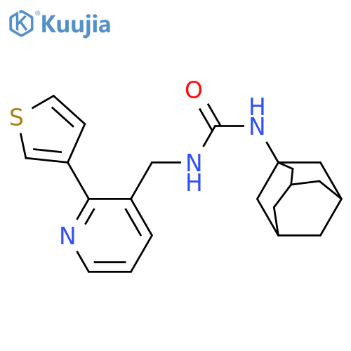 1-(adamantan-1-yl)-3-{2-(thiophen-3-yl)pyridin-3-ylmethyl}urea structure