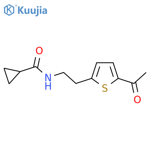 N-[2-(5-acetylthiophen-2-yl)ethyl]cyclopropanecarboxamide structure