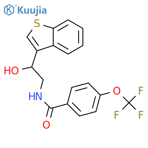 N-[2-(1-benzothiophen-3-yl)-2-hydroxyethyl]-4-(trifluoromethoxy)benzamide structure