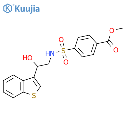 methyl 4-{[2-(1-benzothiophen-3-yl)-2-hydroxyethyl]sulfamoyl}benzoate structure