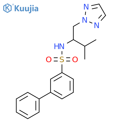 N-3-methyl-1-(2H-1,2,3-triazol-2-yl)butan-2-yl-1,1'-biphenyl-3-sulfonamide structure