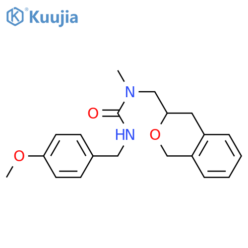 3-[(3,4-dihydro-1H-2-benzopyran-3-yl)methyl]-1-[(4-methoxyphenyl)methyl]-3-methylurea structure