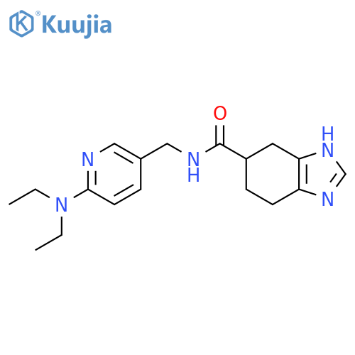 N-{[6-(diethylamino)pyridin-3-yl]methyl}-4,5,6,7-tetrahydro-1H-1,3-benzodiazole-5-carboxamide structure