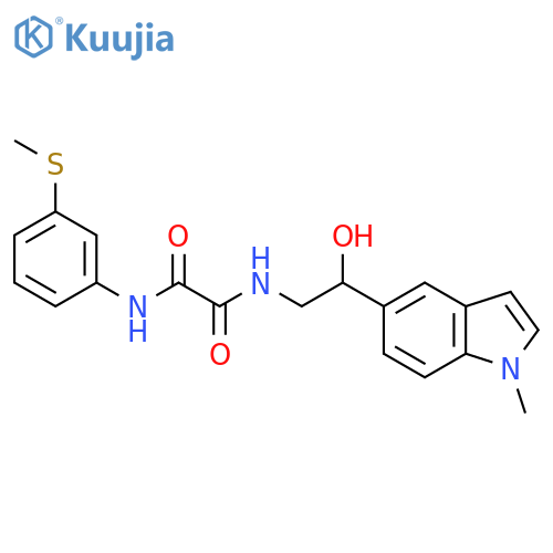 N-[2-hydroxy-2-(1-methyl-1H-indol-5-yl)ethyl]-N'-[3-(methylsulfanyl)phenyl]ethanediamide structure