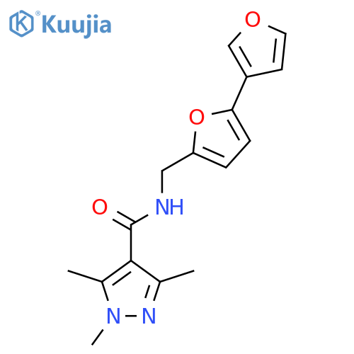 N-({2,3'-bifuran-5-yl}methyl)-1,3,5-trimethyl-1H-pyrazole-4-carboxamide structure