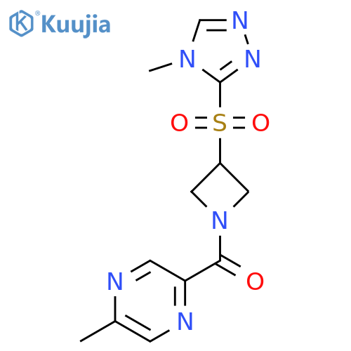(5-methylpyrazin-2-yl)-[3-[(4-methyl-1,2,4-triazol-3-yl)sulfonyl]azetidin-1-yl]methanone structure