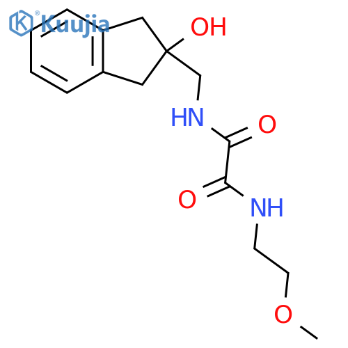 N'-[(2-hydroxy-2,3-dihydro-1H-inden-2-yl)methyl]-N-(2-methoxyethyl)ethanediamide structure