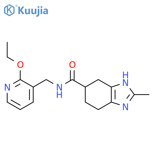 N-[(2-ethoxypyridin-3-yl)methyl]-2-methyl-4,5,6,7-tetrahydro-1H-1,3-benzodiazole-5-carboxamide structure