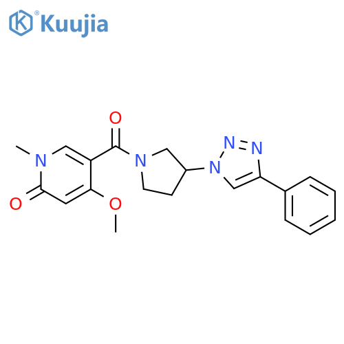 4-Methoxy-1-methyl-5-[[3-(4-phenyl-1H-1,2,3-triazol-1-yl)-1-pyrrolidinyl]carbonyl]-2(1H)-pyridinone structure