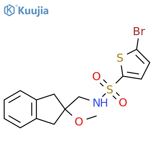 5-bromo-N-[(2-methoxy-2,3-dihydro-1H-inden-2-yl)methyl]thiophene-2-sulfonamide structure