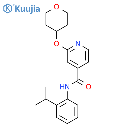 N-(2-isopropylphenyl)-2-((tetrahydro-2H-pyran-4-yl)oxy)isonicotinamide structure
