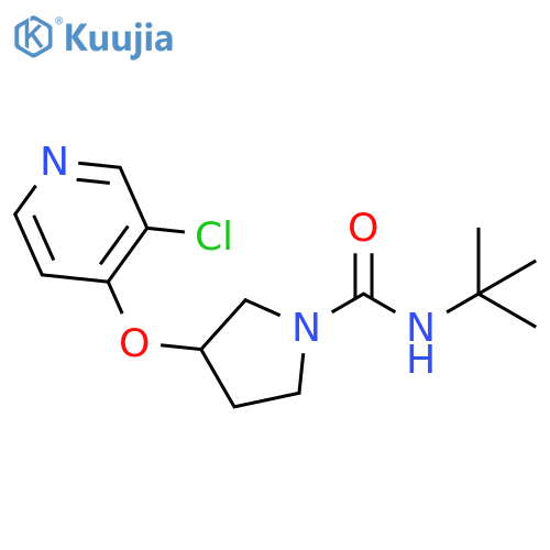 1-Pyrrolidinecarboxamide, 3-[(3-chloro-4-pyridinyl)oxy]-N-(1,1-dimethylethyl)- structure