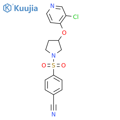 4-((3-((3-Chloropyridin-4-yl)oxy)pyrrolidin-1-yl)sulfonyl)benzonitrile structure