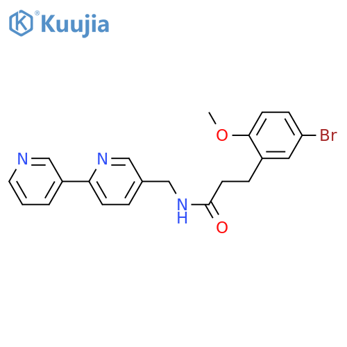 N-({[2,3'-bipyridine]-5-yl}methyl)-3-(5-bromo-2-methoxyphenyl)propanamide structure