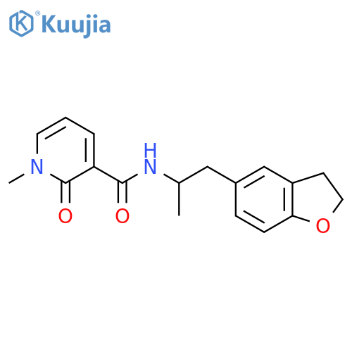 N-[1-(2,3-dihydro-1-benzofuran-5-yl)propan-2-yl]-1-methyl-2-oxo-1,2-dihydropyridine-3-carboxamide structure
