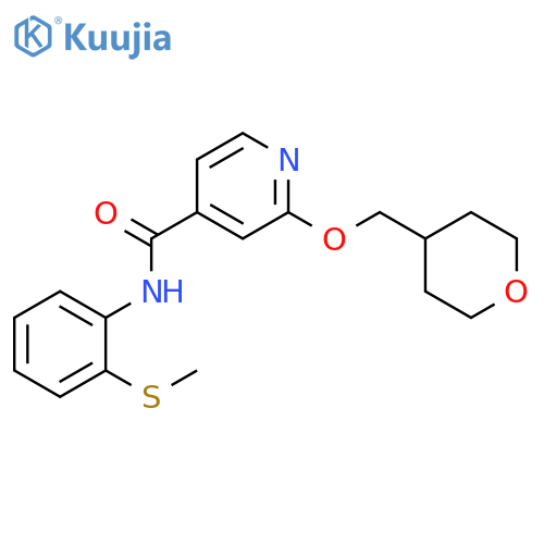 4-Pyridinecarboxamide, N-[2-(methylthio)phenyl]-2-[(tetrahydro-2H-pyran-4-yl)methoxy]- structure