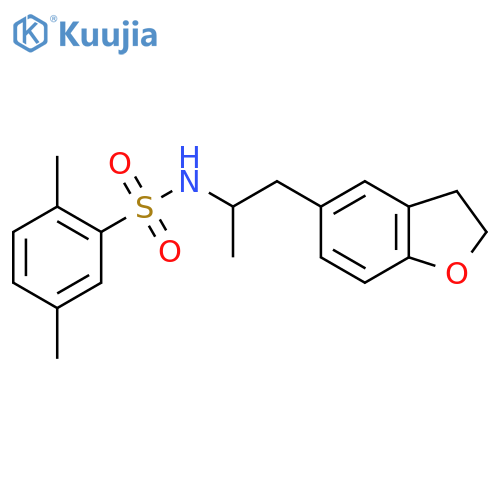 N-[1-(2,3-dihydro-1-benzofuran-5-yl)propan-2-yl]-2,5-dimethylbenzene-1-sulfonamide structure