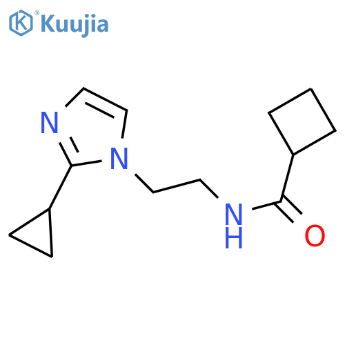 N-[2-(2-cyclopropyl-1H-imidazol-1-yl)ethyl]cyclobutanecarboxamide structure