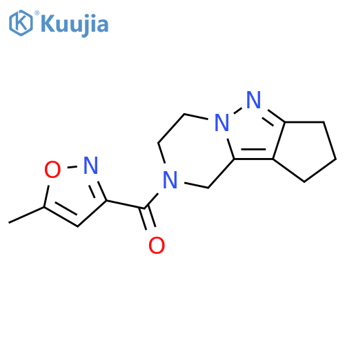 11-(5-methyl-1,2-oxazole-3-carbonyl)-7,8,11-triazatricyclo6.4.0.0^{2,6}dodeca-1,6-diene structure