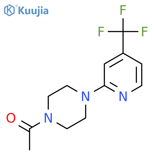 1-{4-[4-(trifluoromethyl)pyridin-2-yl]piperazin-1-yl}ethan-1-one structure