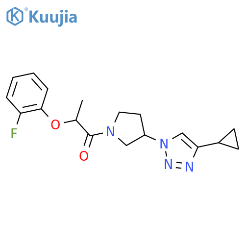 1-3-(4-cyclopropyl-1H-1,2,3-triazol-1-yl)pyrrolidin-1-yl-2-(2-fluorophenoxy)propan-1-one structure
