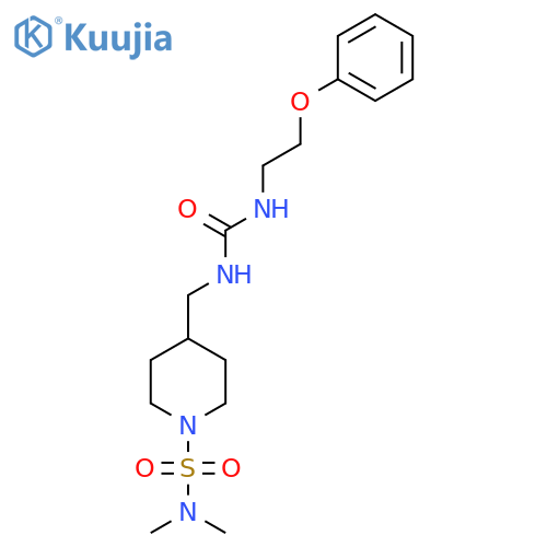 3-{[1-(dimethylsulfamoyl)piperidin-4-yl]methyl}-1-(2-phenoxyethyl)urea structure