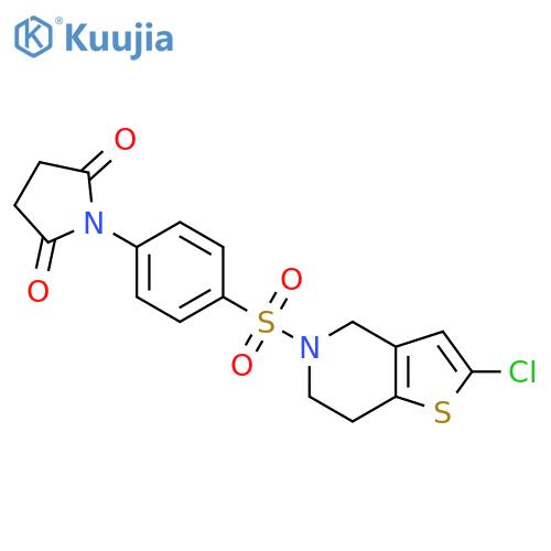1-4-({2-chloro-4H,5H,6H,7H-thieno3,2-cpyridin-5-yl}sulfonyl)phenylpyrrolidine-2,5-dione structure