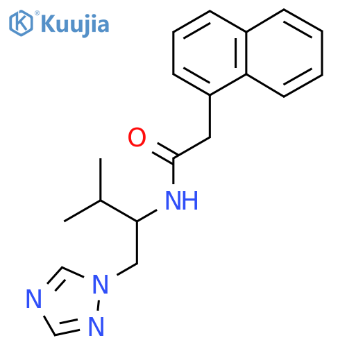 N-[3-methyl-1-(1H-1,2,4-triazol-1-yl)butan-2-yl]-2-(naphthalen-1-yl)acetamide structure