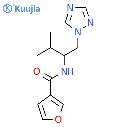 N-3-methyl-1-(1H-1,2,4-triazol-1-yl)butan-2-ylfuran-3-carboxamide structure