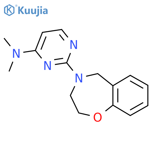N,N-dimethyl-2-(2,3,4,5-tetrahydro-1,4-benzoxazepin-4-yl)pyrimidin-4-amine structure