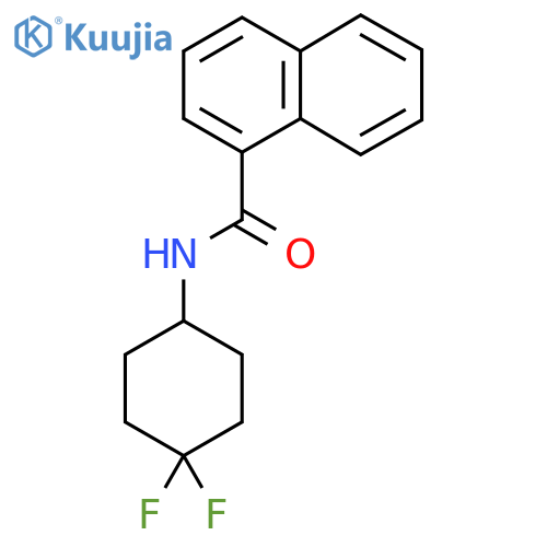 N-(4,4-difluorocyclohexyl)naphthalene-1-carboxamide structure