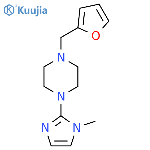 1-(furan-2-yl)methyl-4-(1-methyl-1H-imidazol-2-yl)piperazine structure