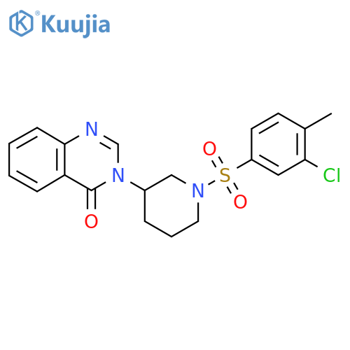 3-[1-(3-chloro-4-methylbenzenesulfonyl)piperidin-3-yl]-3,4-dihydroquinazolin-4-one structure