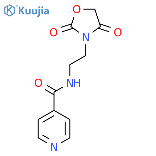 N-2-(2,4-dioxo-1,3-oxazolidin-3-yl)ethylpyridine-4-carboxamide structure