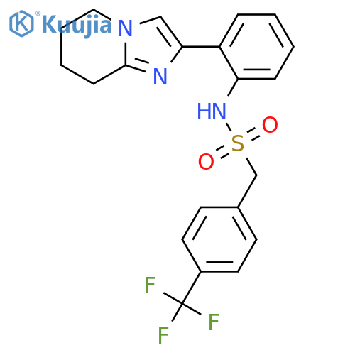N-(2-{5H,6H,7H,8H-imidazo1,2-apyridin-2-yl}phenyl)-1-4-(trifluoromethyl)phenylmethanesulfonamide structure