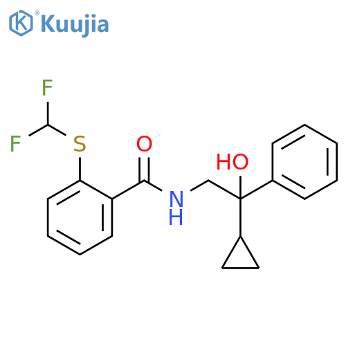 N-(2-cyclopropyl-2-hydroxy-2-phenylethyl)-2-[(difluoromethyl)sulfanyl]benzamide structure