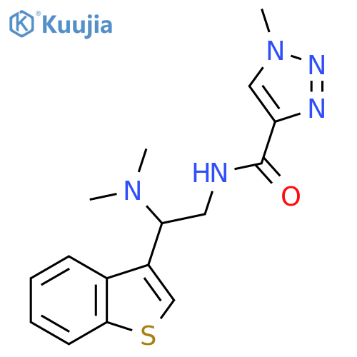 N-2-(1-benzothiophen-3-yl)-2-(dimethylamino)ethyl-1-methyl-1H-1,2,3-triazole-4-carboxamide structure