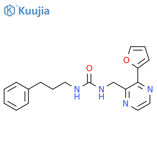 3-{3-(furan-2-yl)pyrazin-2-ylmethyl}-1-(3-phenylpropyl)urea structure