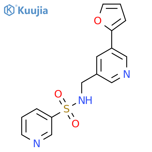 N-{5-(furan-2-yl)pyridin-3-ylmethyl}pyridine-3-sulfonamide structure