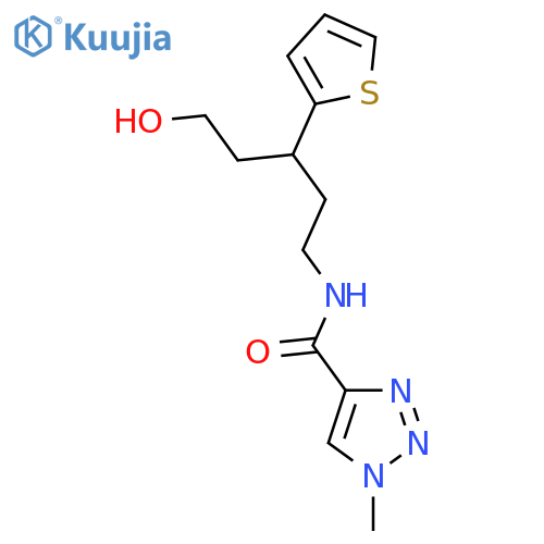 N-5-hydroxy-3-(thiophen-2-yl)pentyl-1-methyl-1H-1,2,3-triazole-4-carboxamide structure