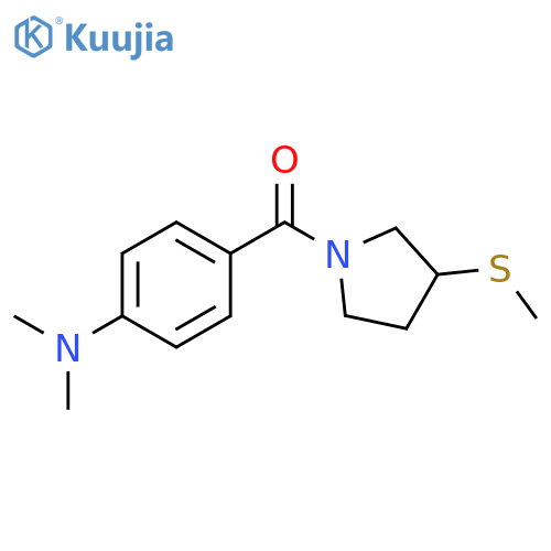 N,N-dimethyl-4-[3-(methylsulfanyl)pyrrolidine-1-carbonyl]aniline structure