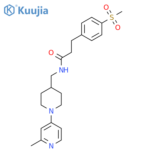 N-((1-(2-methylpyridin-4-yl)piperidin-4-yl)methyl)-3-(4-(methylsulfonyl)phenyl)propanamide structure