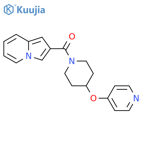 2-4-(pyridin-4-yloxy)piperidine-1-carbonylindolizine structure