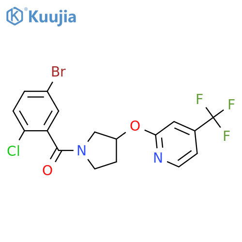 (5-bromo-2-chlorophenyl)-[3-[4-(trifluoromethyl)pyridin-2-yl]oxypyrrolidin-1-yl]methanone structure