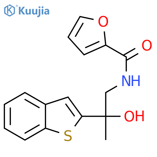N-[2-(1-benzothiophen-2-yl)-2-hydroxypropyl]furan-2-carboxamide structure
