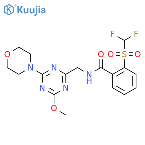 2-difluoromethanesulfonyl-N-{4-methoxy-6-(morpholin-4-yl)-1,3,5-triazin-2-ylmethyl}benzamide structure