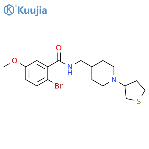 2-bromo-5-methoxy-N-{[1-(thiolan-3-yl)piperidin-4-yl]methyl}benzamide structure