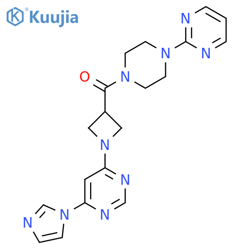 4-(1H-imidazol-1-yl)-6-{3-4-(pyrimidin-2-yl)piperazine-1-carbonylazetidin-1-yl}pyrimidine structure