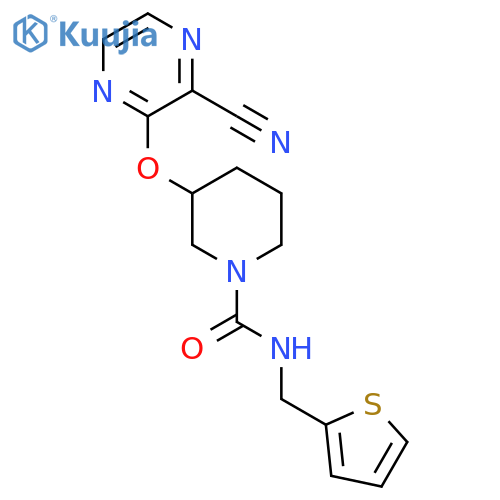 3-[(3-cyanopyrazin-2-yl)oxy]-N-[(thiophen-2-yl)methyl]piperidine-1-carboxamide structure