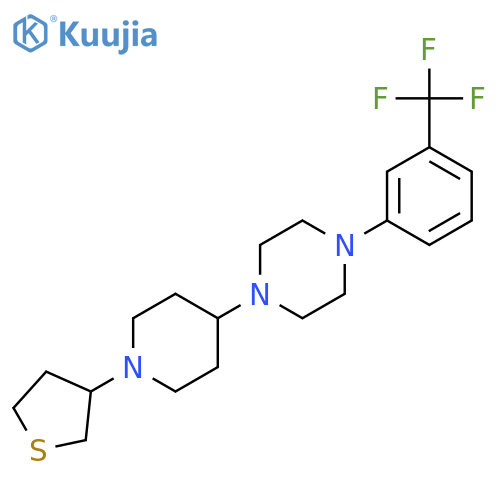 1-[1-(thiolan-3-yl)piperidin-4-yl]-4-[3-(trifluoromethyl)phenyl]piperazine structure